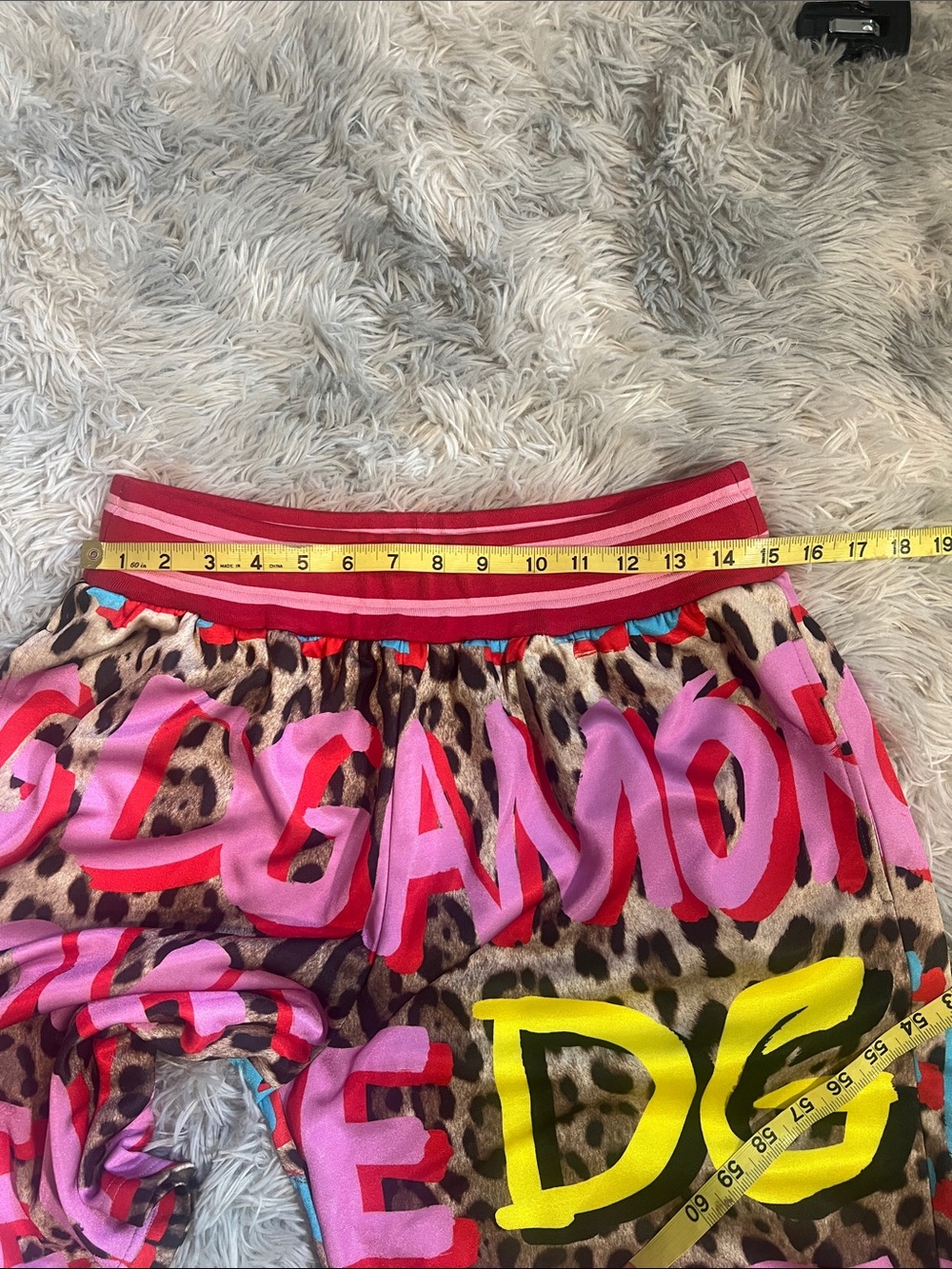 Dolce & Gabbana Red and Pink Striped Waistband Shorts - Picture 5 of 9